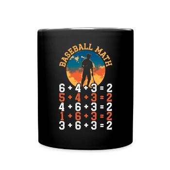 Baseball Mathe-Liebhaber Mathematiker Baseballspieler - Tasse einfarbig - Schwarz - Vorne