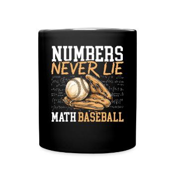 Baseball Mathe-Liebhaber Mathematiker Baseballspieler - Tasse einfarbig - Schwarz - Vorne
