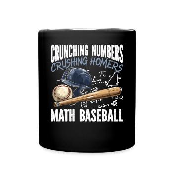 Baseball Mathe-Liebhaber Mathematiker Baseballspieler - Tasse einfarbig - Schwarz - Vorne