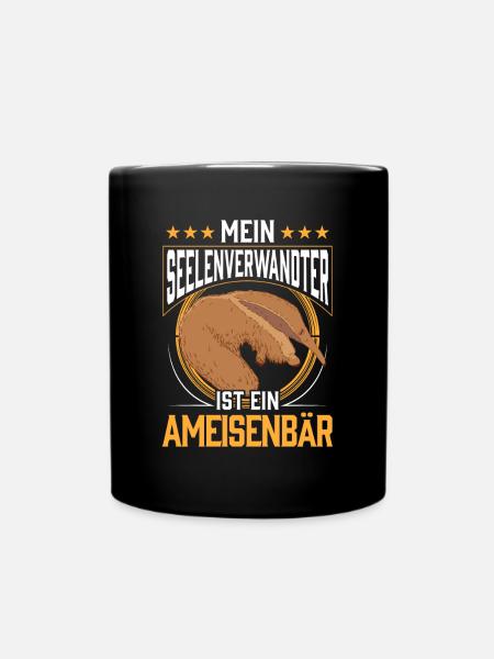 Ameisenbär ist Seelenverwandter Ameisenfresser - Tasse einfarbig - Schwarz