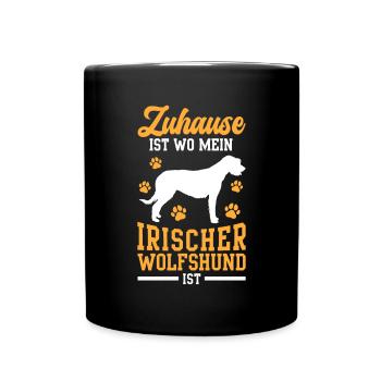 Irish Wolfhound est à la maison Irish Wolfhound - Mug uni - noir - Devant