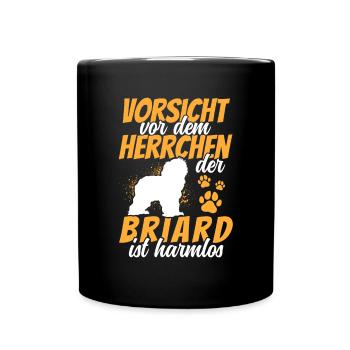 Beware of the Briard Berger de Brie - Full Colour Mug - black - Front