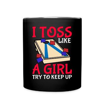Trou de maïs Cornhole - Mug uni - noir - Devant