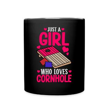 Mais-Loch - Tasse einfarbig - Schwarz - Vorne