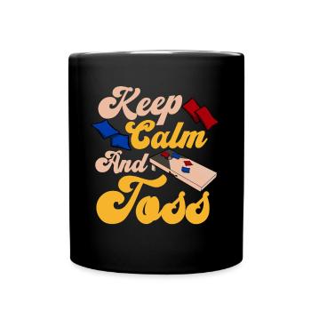 Lustiges Cornhole Corn Hole - Tasse einfarbig - Schwarz - Vorne