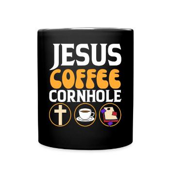 Mais-Loch - Tasse einfarbig - Schwarz - Vorne