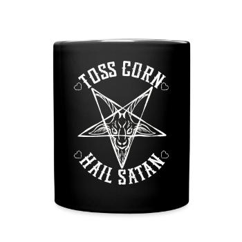 Lustiges Cornhole Corn Hole - Tasse einfarbig - Schwarz - Vorne