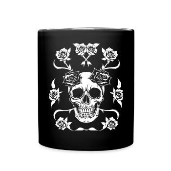 Horreur Crâne Crâne Art Crâne Gothique Heavy Metal - Mug uni - noir - Devant