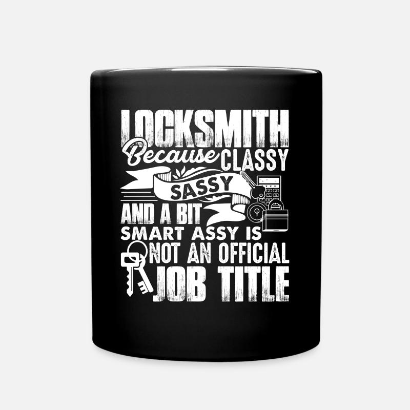 Locksmith Locksmith Job Title - Full Colour Mug - black