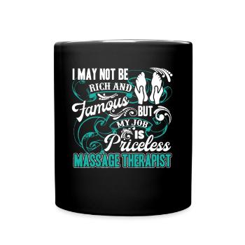 Massage Therapist My Job Priceless - Full Colour Mug - black - Front