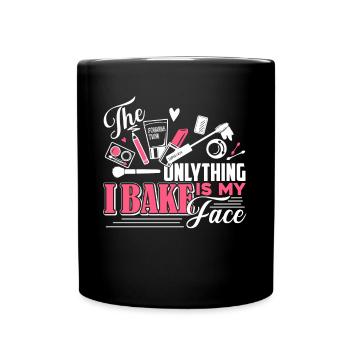 Only Thing Makeup Artist Bake Is Face - Full Colour Mug - black - Front