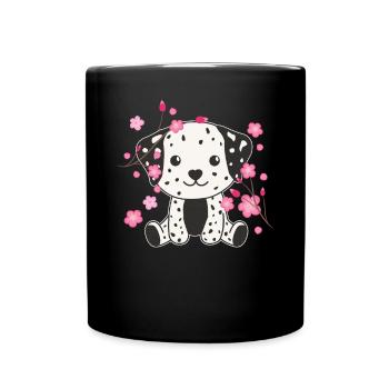 Dalmatian animaux mignons pour enfants kawaii - Mug uni - noir - Devant