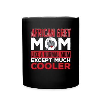Graupapagei African Grey Parrot Papagei - Tasse einfarbig - Schwarz - Vorne