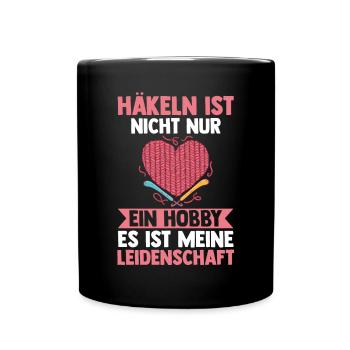 Stricken Nähen Häkeln - Tasse einfarbig - Schwarz - Vorne