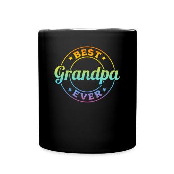 Happy Father's Day - Best Grandpa Ever - Tasse einfarbig - Schwarz - Vorne