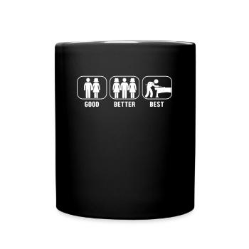 Good Better Best Billiards Billiards Snooker - Tasse einfarbig - Schwarz - Vorne