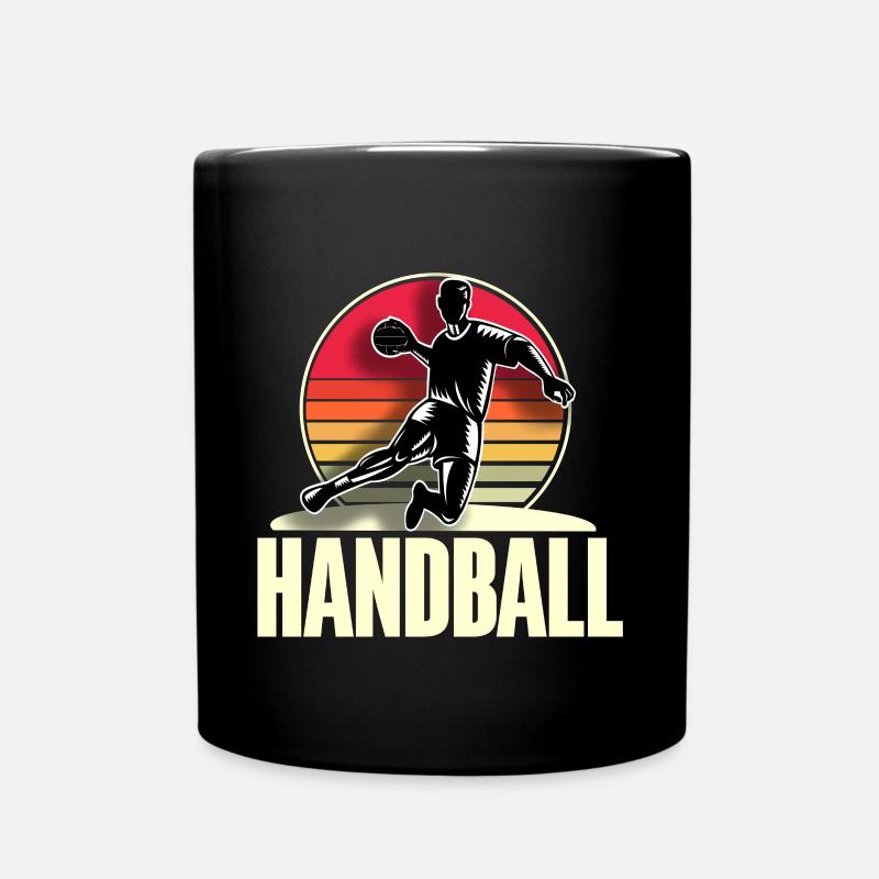 Handball Handballer - Tasse einfarbig - Schwarz