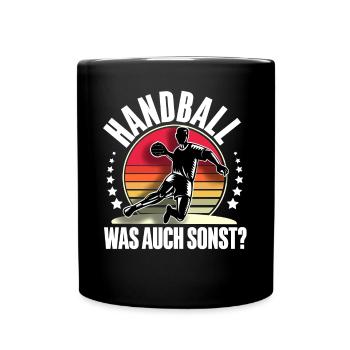 Handball Handballer - Tasse einfarbig - Schwarz - Vorne