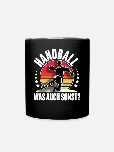 Handball Handballer - Tasse einfarbig - Schwarz