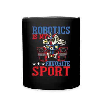 Amateur de robotique ingénieur robot sportif préféré - Mug uni - noir - Devant