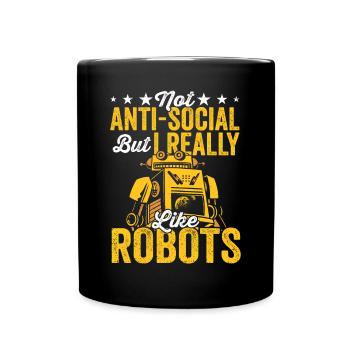Les amateurs de robotique comme Robot Engineer - Mug uni - noir - Devant