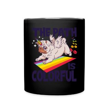 The Path Is Colorful Cute LGBTQ Pride Rainbow - Tasse einfarbig - Schwarz - Vorne