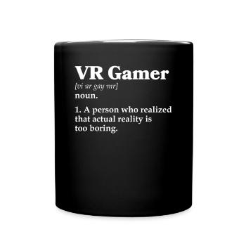 Cadeau VR de réalité virtuelle - Mug uni - noir - Devant