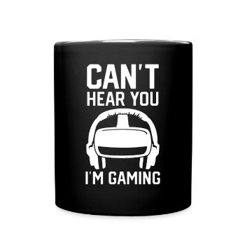 Virtual Reality VR Geschenk - Tasse einfarbig - Schwarz - Vorne