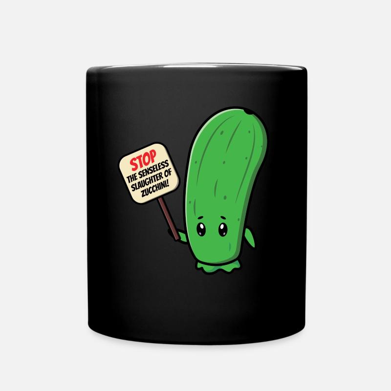 Zucchini - Tasse einfarbig - Schwarz