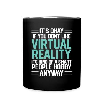 Cadeau VR de réalité virtuelle - Mug uni - noir - Devant