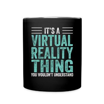 Cadeau VR de réalité virtuelle - Mug uni - noir - Devant