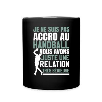 Joueur de handball - Mug uni - noir - Devant
