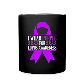Ich Trage Lila Für Lupus Awareness Lupus Warrior - Tasse einfarbig - Schwarz - Vorne