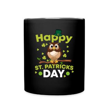 Happy St. Patricks Day Nocturnal Ornithologist Owl - Tasse einfarbig - Schwarz - Vorne