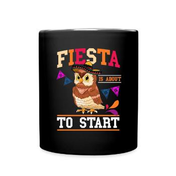 Fiesta est sur le point de commencer Owl Lover Nocturnal Ornit - Mug uni - noir - Devant