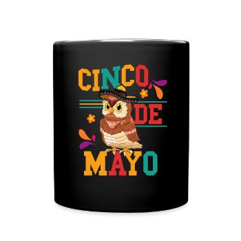Cinco De Mayo Owl Enthusiast Birds Of Prey - Mug uni - noir - Devant