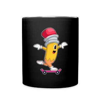 Pencil Skater Skateboard - Mug uni - noir - Devant