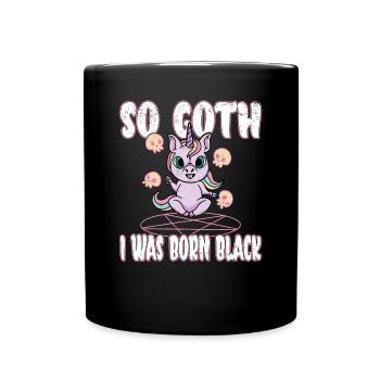 Satan Beelzebub Teufel Gothic Pentagram Mystisch - Tasse einfarbig - Schwarz - Vorne