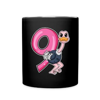 Bouquet motif 9e anniversaire - neuf ans - Mug uni - noir - Devant