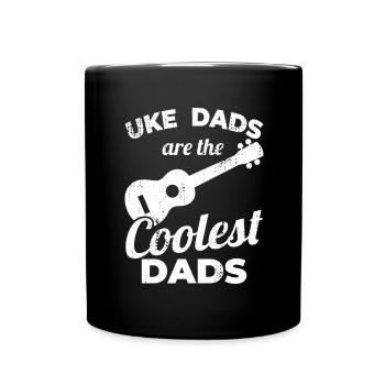Ukulele Papa - Full Colour Mug - black - Front