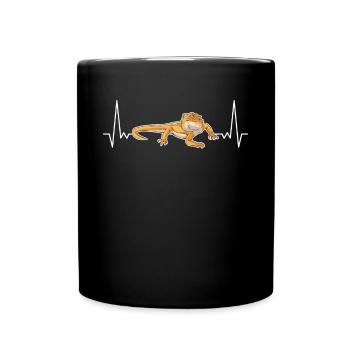 Battement de cœur de dragon barbu - Mug uni - noir - Devant