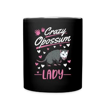 Opossum fou Femme Marsupial de l’opossum - Mug uni - noir - Devant