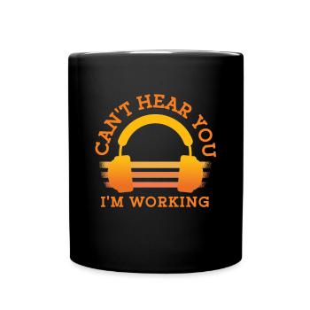 Bauarbeiter ne t’entend pas Je travaille Baumeister - Mug uni - noir - Devant
