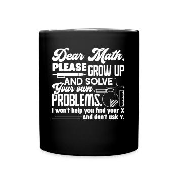 Math Teacher Math Teacher Help You Find Your X - Full Colour Mug - black - Front