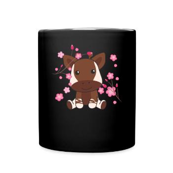 Okapi cute animals for kids kawaii - Full Colour Mug - black - Front