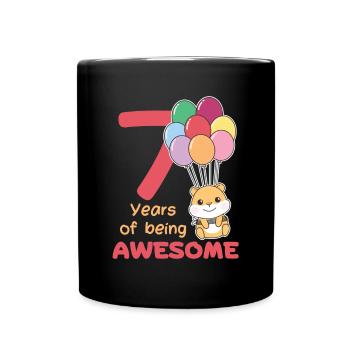 Hamster pour les enfants de 7 ans de sept ans - Mug uni - noir - Devant