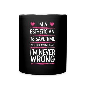 Cute Licensed Esthetician Skincare - Tasse einfarbig - Schwarz - Vorne
