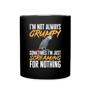 Graupapagei Perroquet gris d’Afrique Papagei - Mug uni - noir - Devant