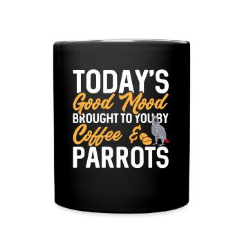 Graupapagei Perroquet gris d’Afrique Papagei - Mug uni - noir - Devant