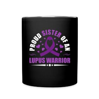 Lupus Awareness Stolze Schwester Eines - Tasse einfarbig - Schwarz - Vorne